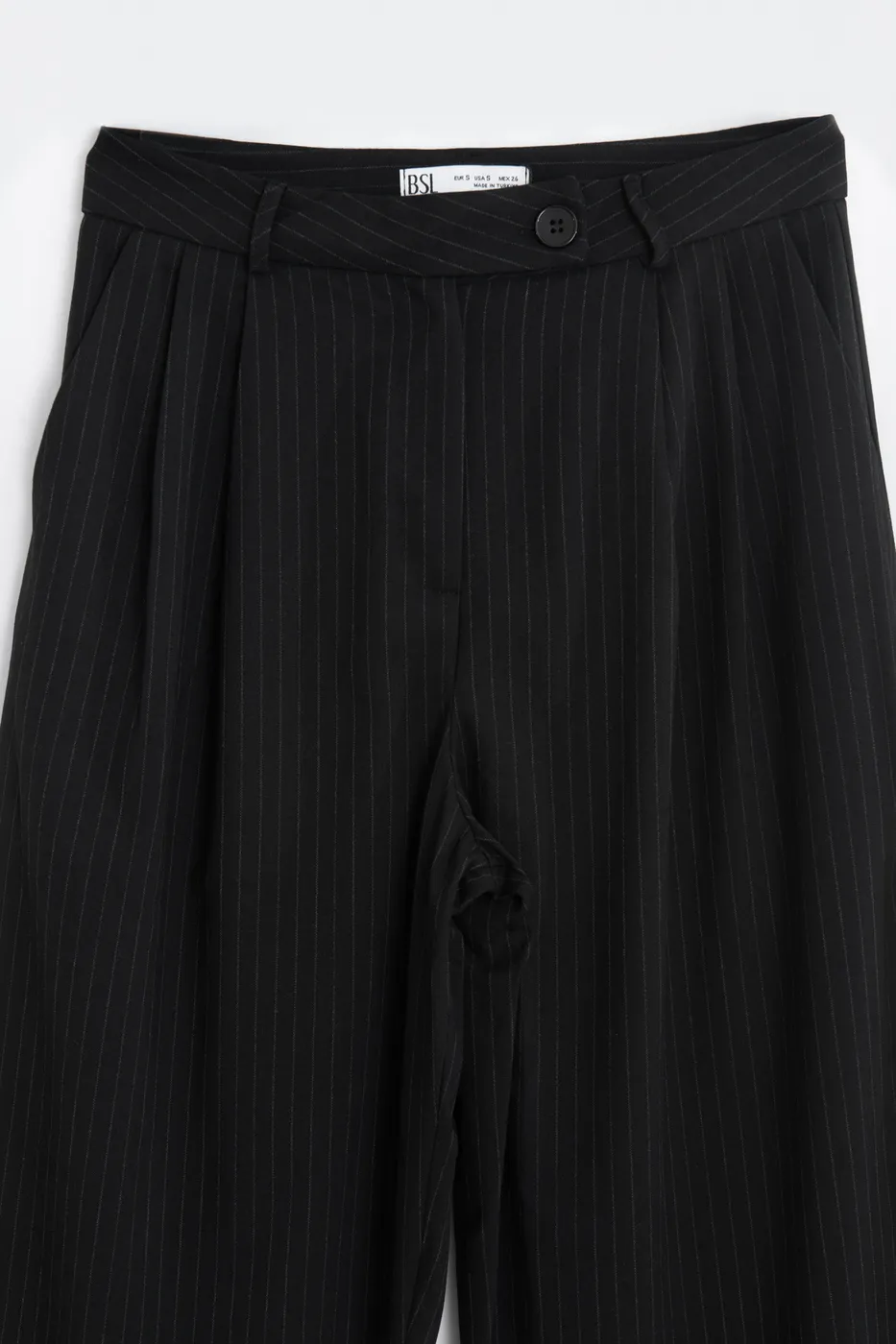 Bayan Siyah Baggy Kumaş Pantolon