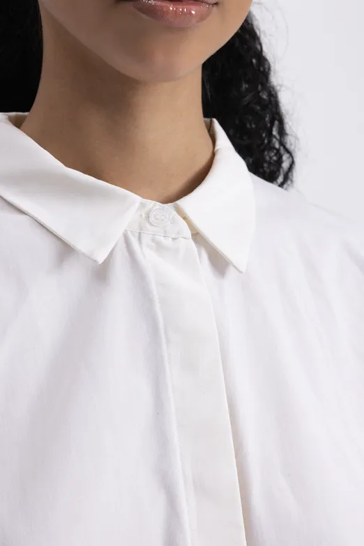 Bayan Beyaz %100 Cotton Gömlek - BSL