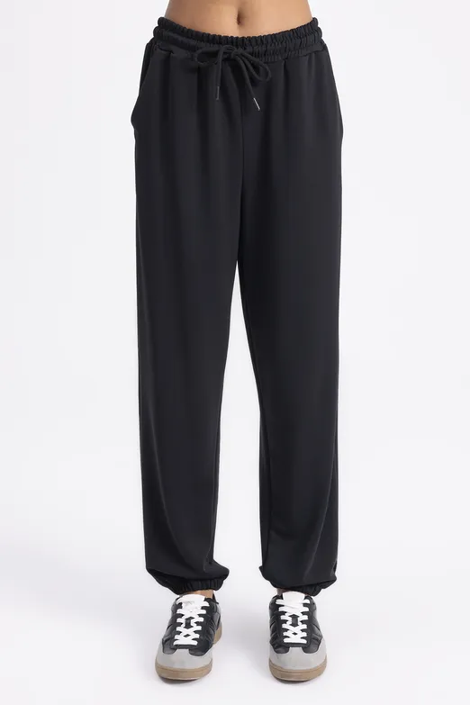 Bayan Siyah Jogger Pantolon - BSL