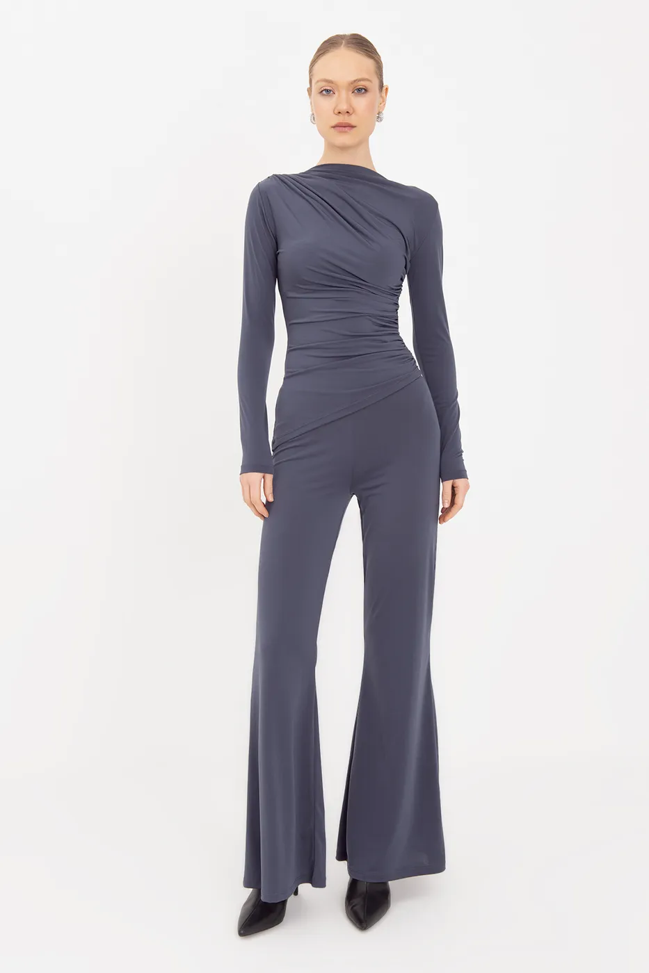 Bayan Antrasit İspanyol  Paça Pantolon