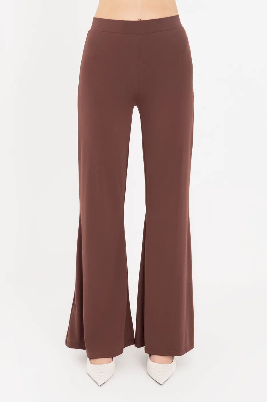 Bayan Kahverengi İspanyol  Paça Pantolon