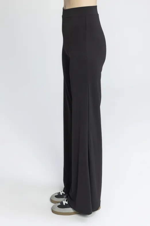 Bayan Siyah İspanyol  Paça Pantolon - BSL