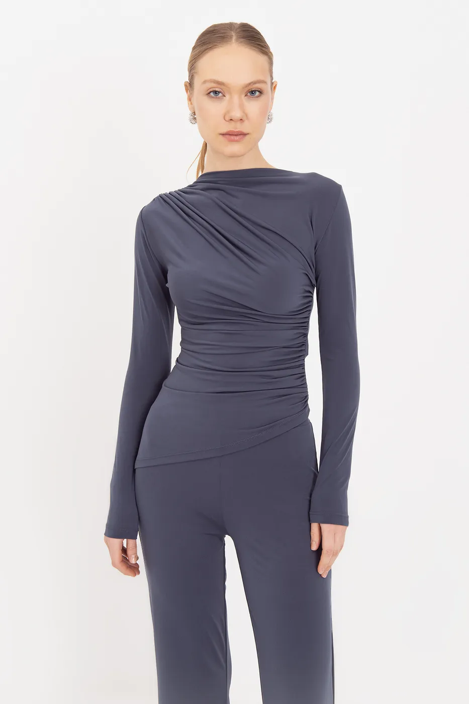 Bayan Antrasit Drapeli  Top