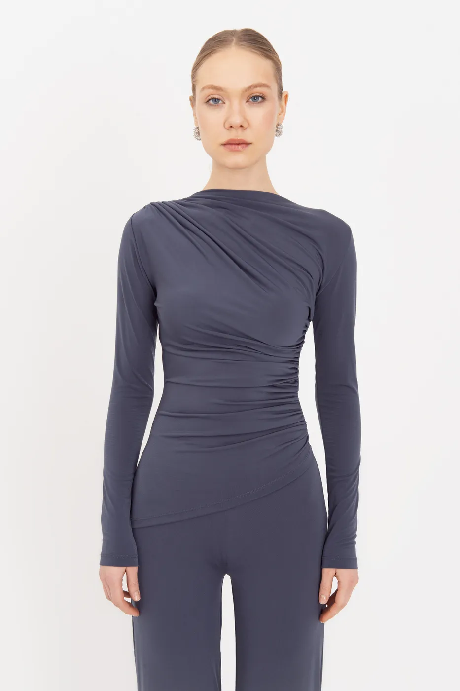 Bayan Antrasit Drapeli  Top