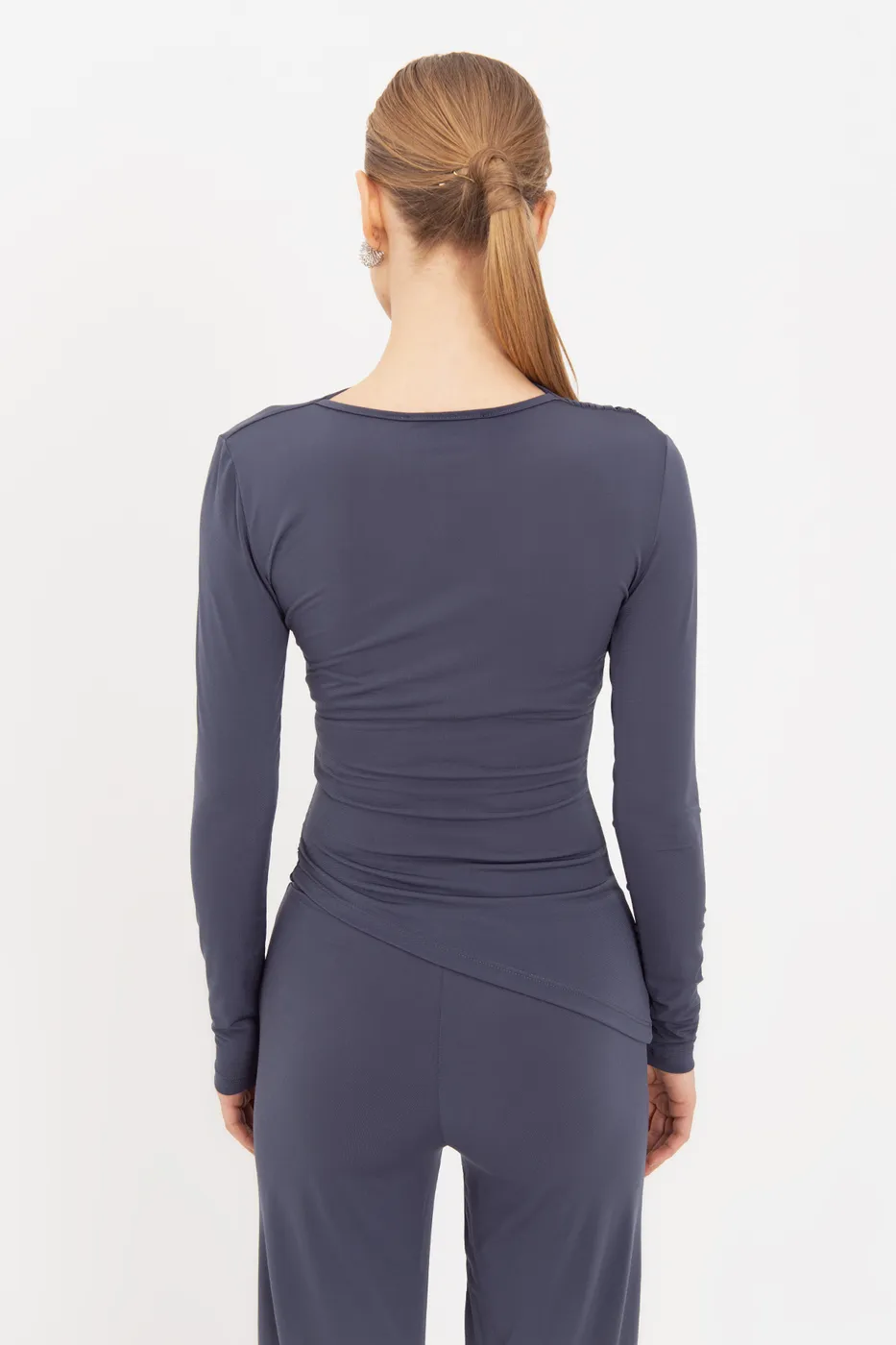 Bayan Antrasit Drapeli  Top