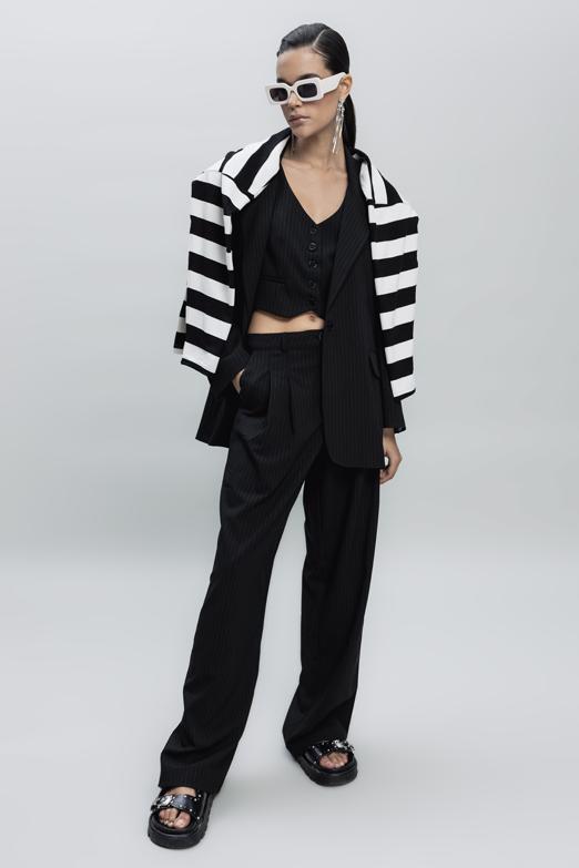 Bayan  Pileli Kumaş  Pantolon