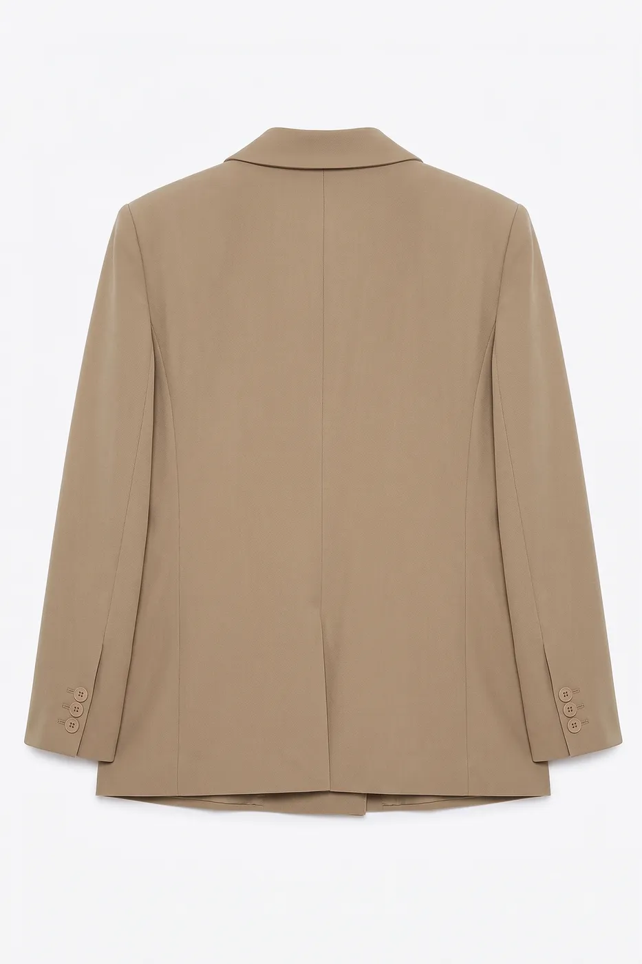 Bayan Bej Kruvaze Blazer Ceket