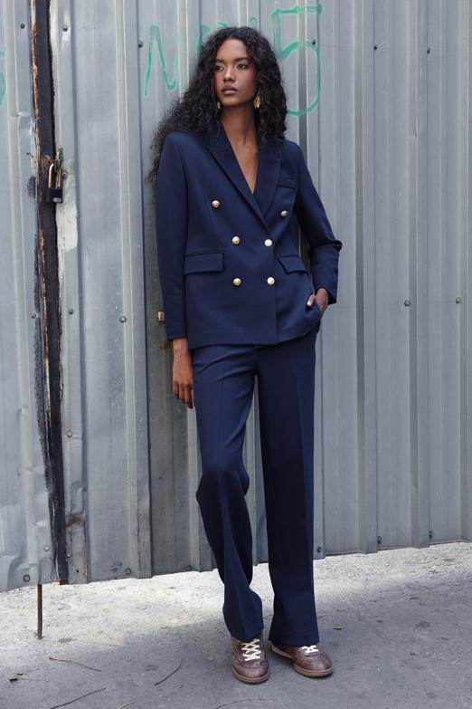 Bayan  Yüksek Bel Düz Kesim Pantolon