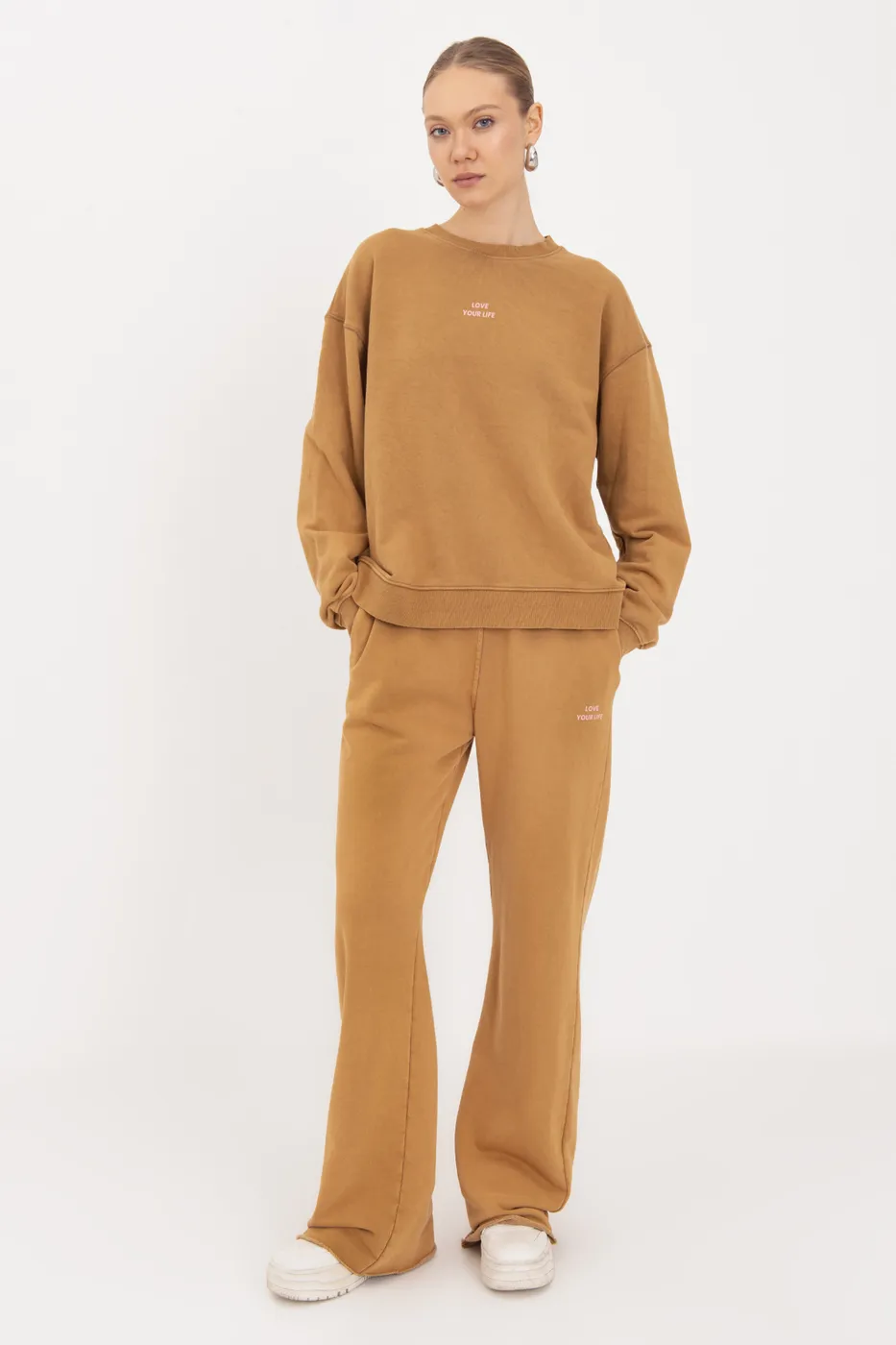 Bayan Hardal Düz Kesim Pantolon