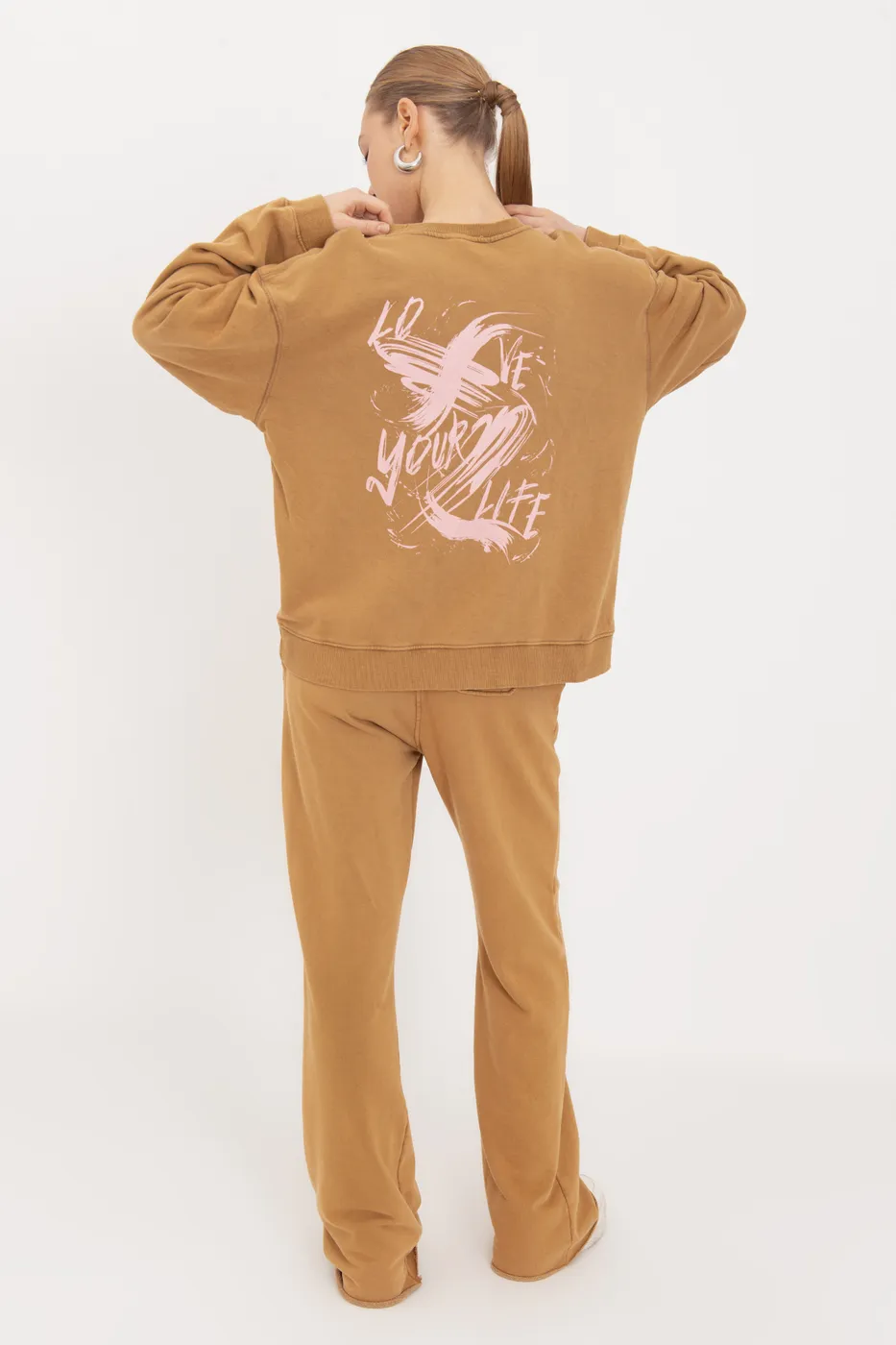 Bayan Hardal Düz Kesim Pantolon