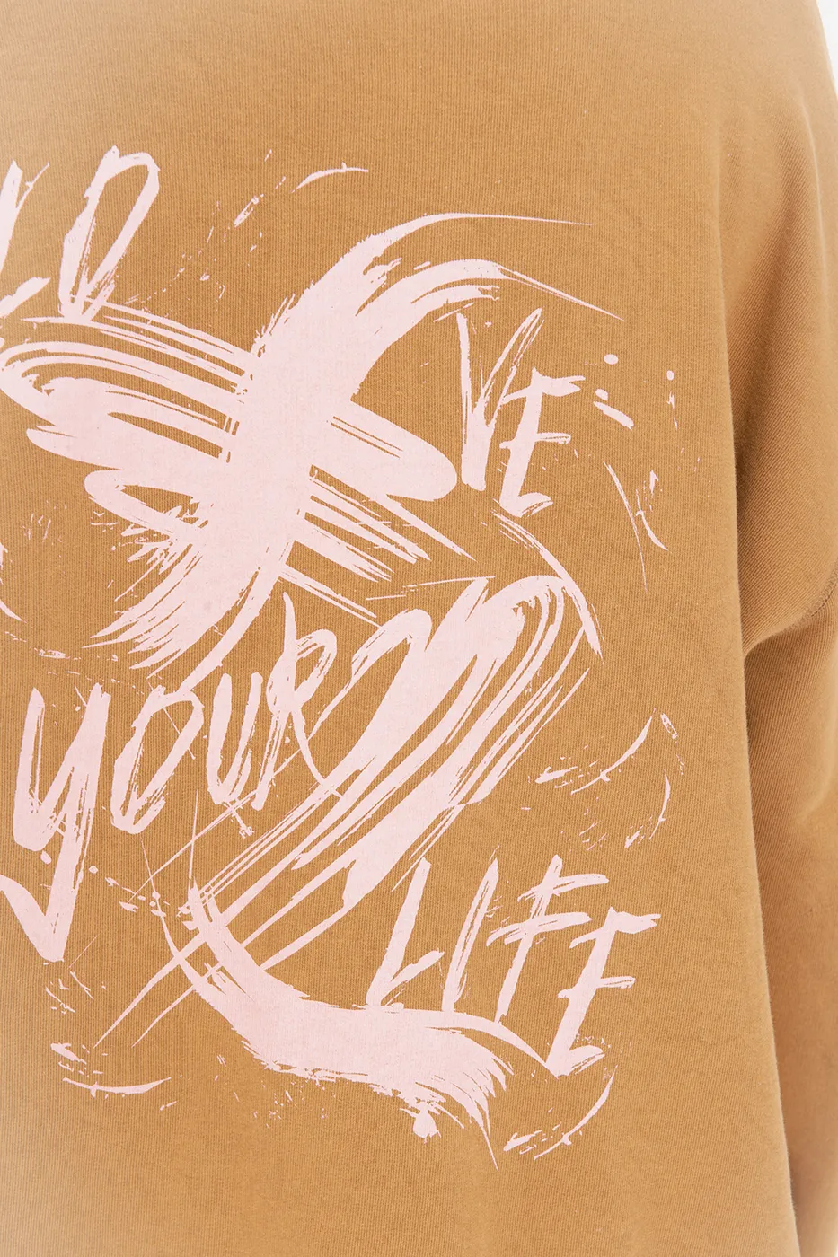 Bayan Hardal Baskı Detaylı Basıc Sweatshirt