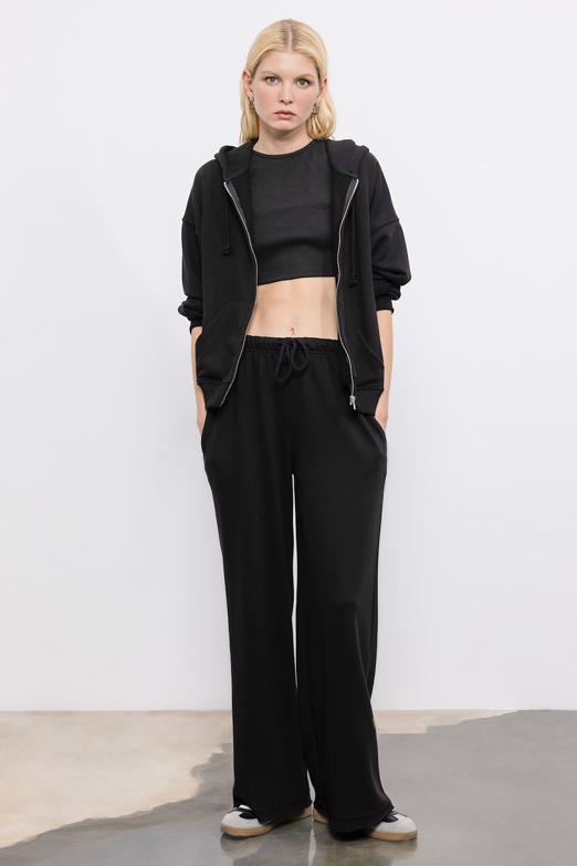 Bayan  Normal Bel Düz Kesim Pantolon