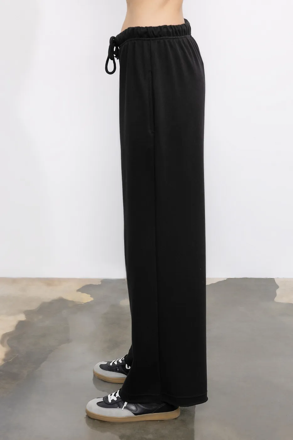 Bayan Siyah Normal Bel Düz Kesim Pantolon