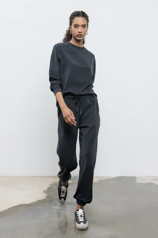 Bayan Siyah Jogger Pantolon - BSL