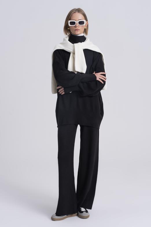 Bayan  Bol Paça Triko Pantolon