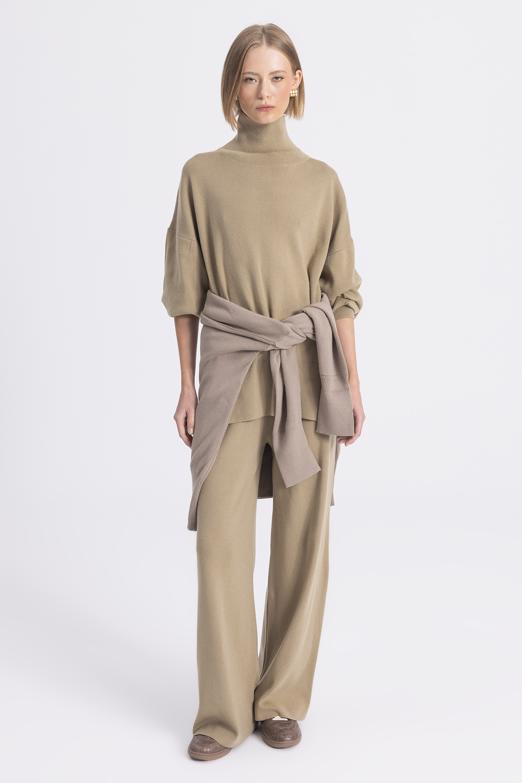 Bayan  Bol Paça Triko Pantolon