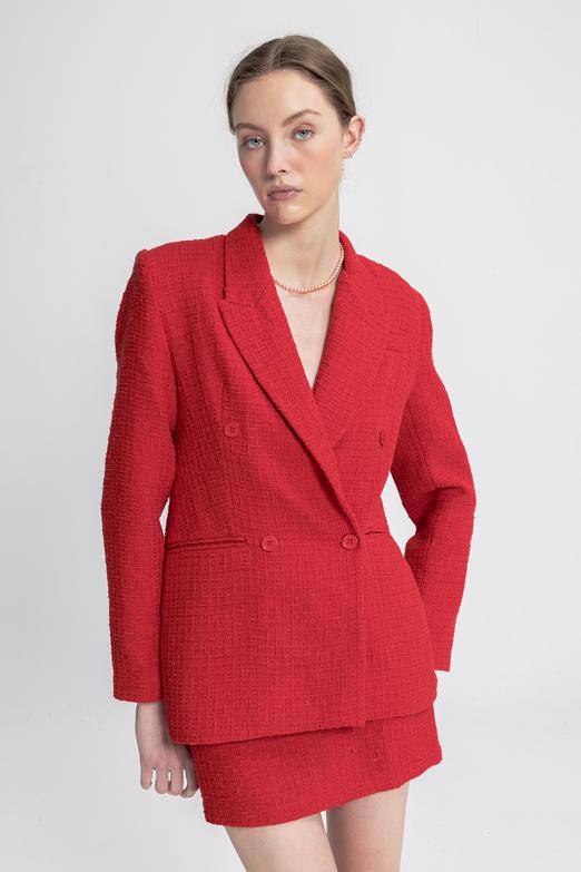 Bayan  Tüvit Blazer Ceket