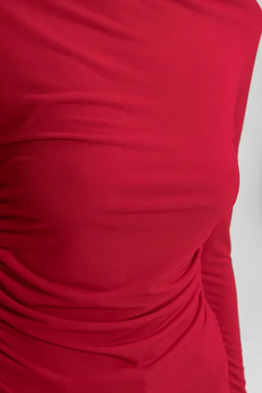 Bayan Kırmızı Drapeli Top - BSL