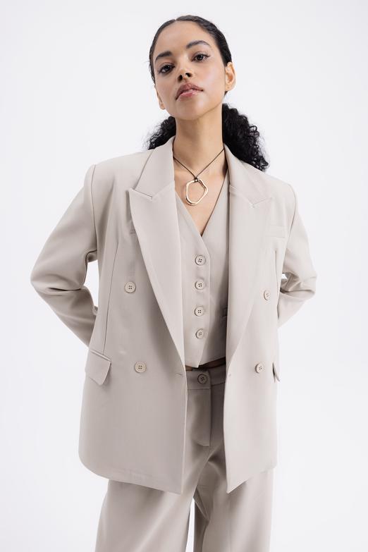 Bayan  Kruvaze Blazer Ceket