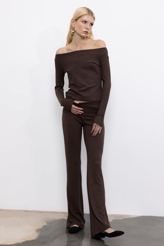 Bayan  İspanyol Paça Slim Fit  Pantolon