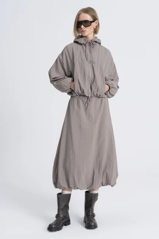 Bayan Bej Midi Balon Etek - BSL