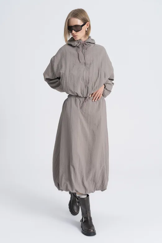 Bayan Bej Midi Balon Etek - BSL