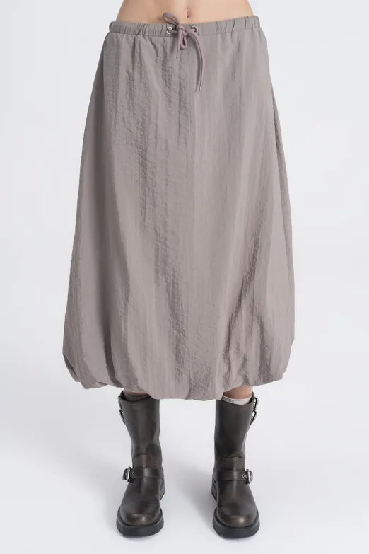 Bayan Bej Midi Balon Etek - BSL