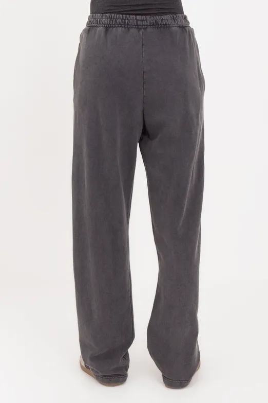 Bayan Antrasit Yıkamalı Pile Detaylı Pantolon - BSL