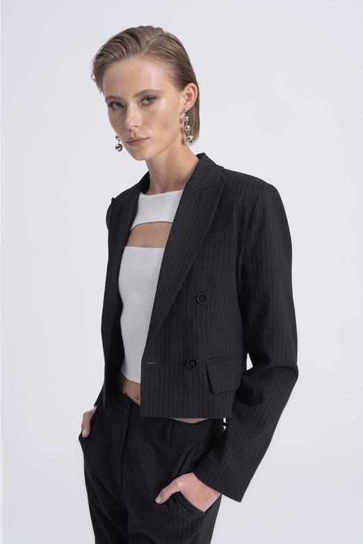 Bayan  Crop Blazer Ceket