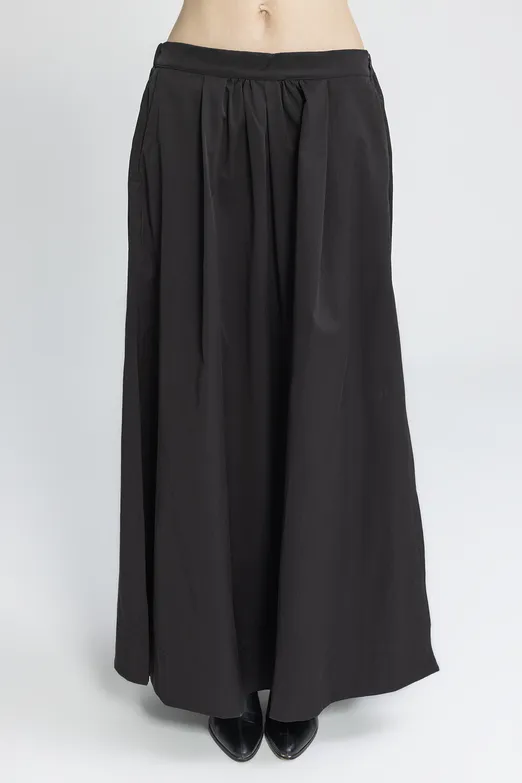 Bayan Siyah Volanlı Maksi Etek - BSL