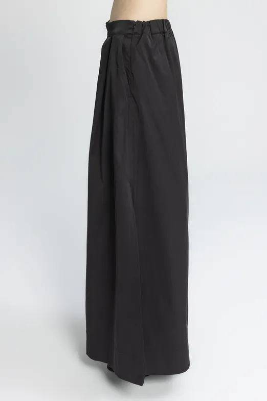 Bayan Siyah Volanlı Maksi Etek - BSL