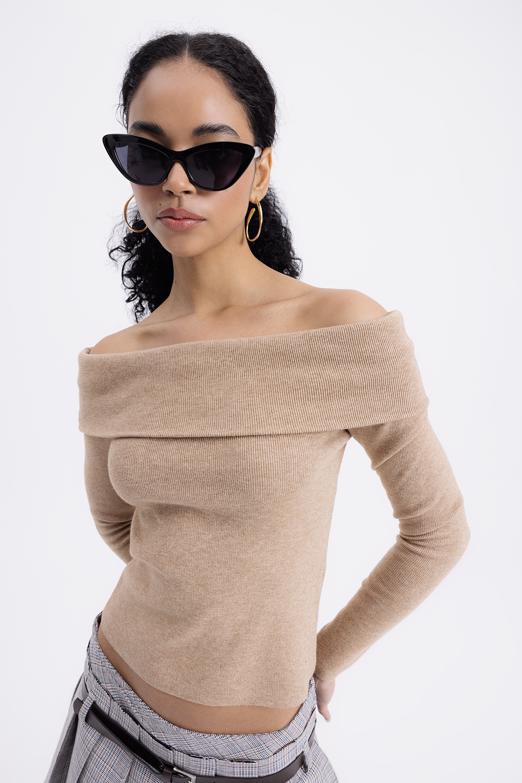 Bayan  Madonna Yakalı Kazak