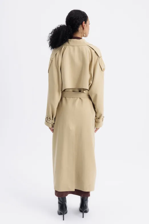 Bayan Camel Oversize Astarlı Trençkot - BSL