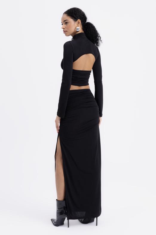 Bayan  Drapeli Midi Etek