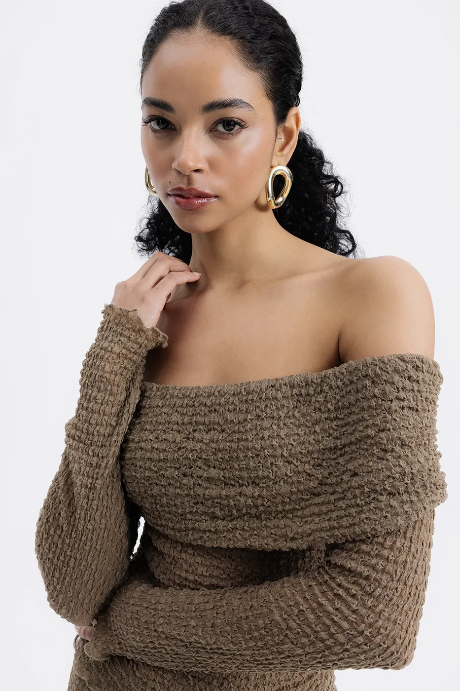 Bayan Vizon Madonna Yaka Dantel Top