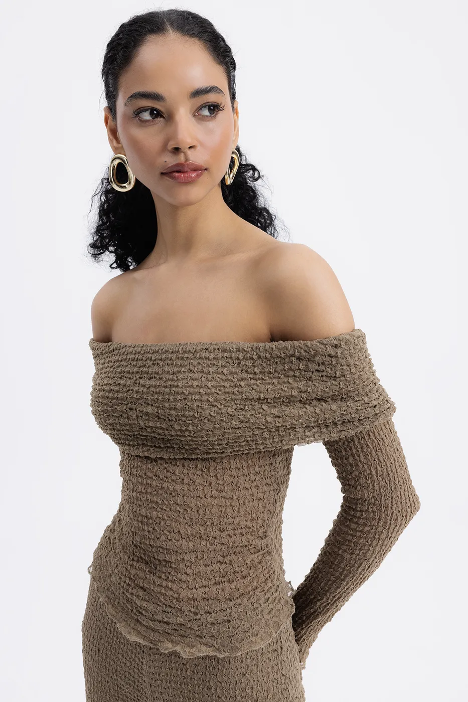 Bayan Vizon Madonna Yaka Dantel Top