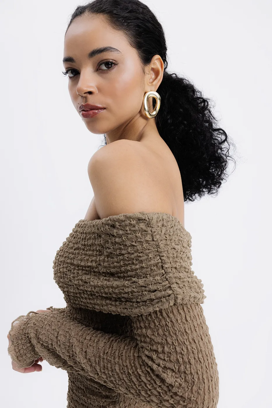 Bayan Vizon Madonna Yaka Dantel Top