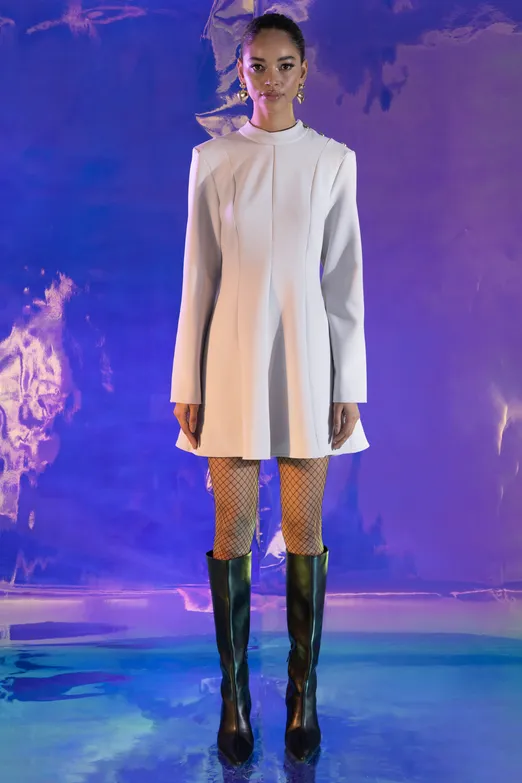 Bayan Taş Godeli Mini Elbise - BSL