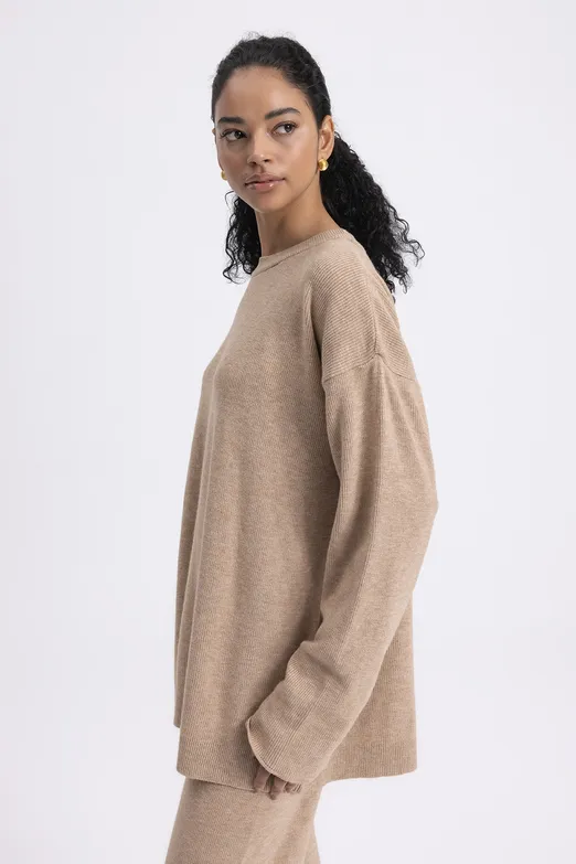 Bayan Vizon Oversize Örgü Kazak - BSL