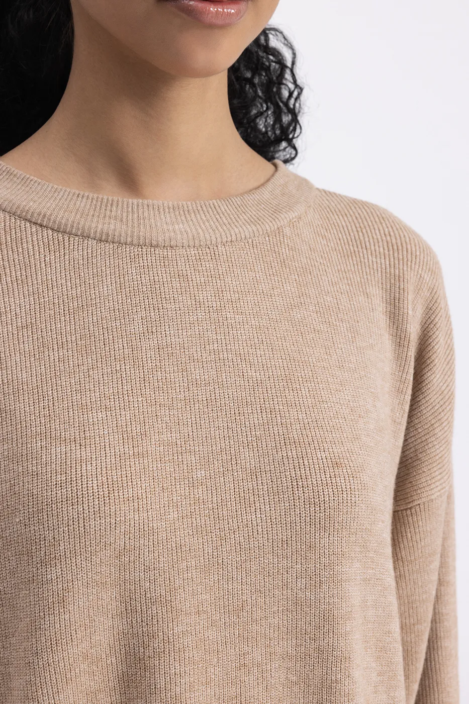 Bayan Vizon Oversize Örgü Kazak