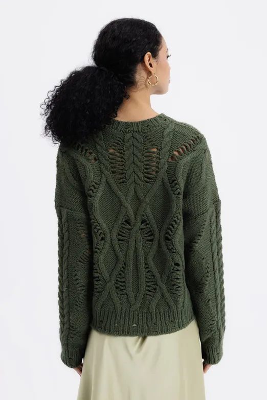 Bayan Haki Ajur Desenli Kazak - BSL