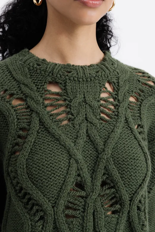 Bayan Haki Ajur Desenli Kazak - BSL