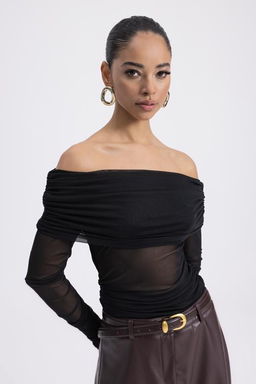 Madonna Yakalı Tül Top