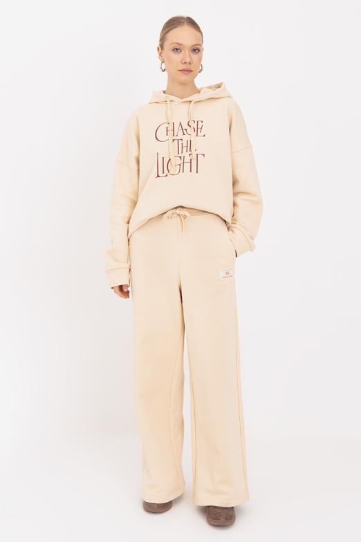 Bayan  Düz Kesim Bol Pantolon