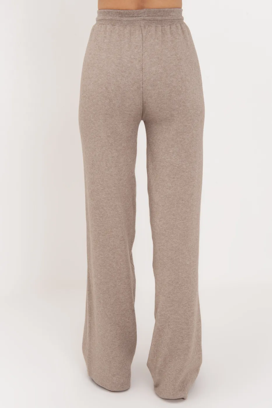 Bayan Vizon Geniş Paça Örgü Pantolon