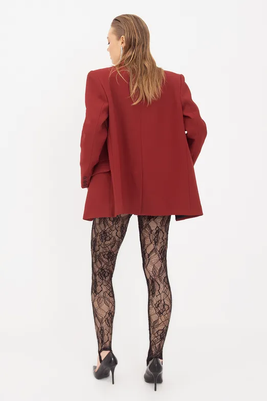 Bayan Bordo Blazer Ceket - BSL