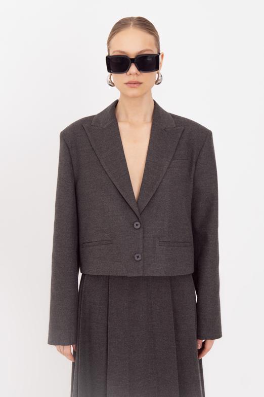 Bayan  Oversize Crop Blazer Ceket