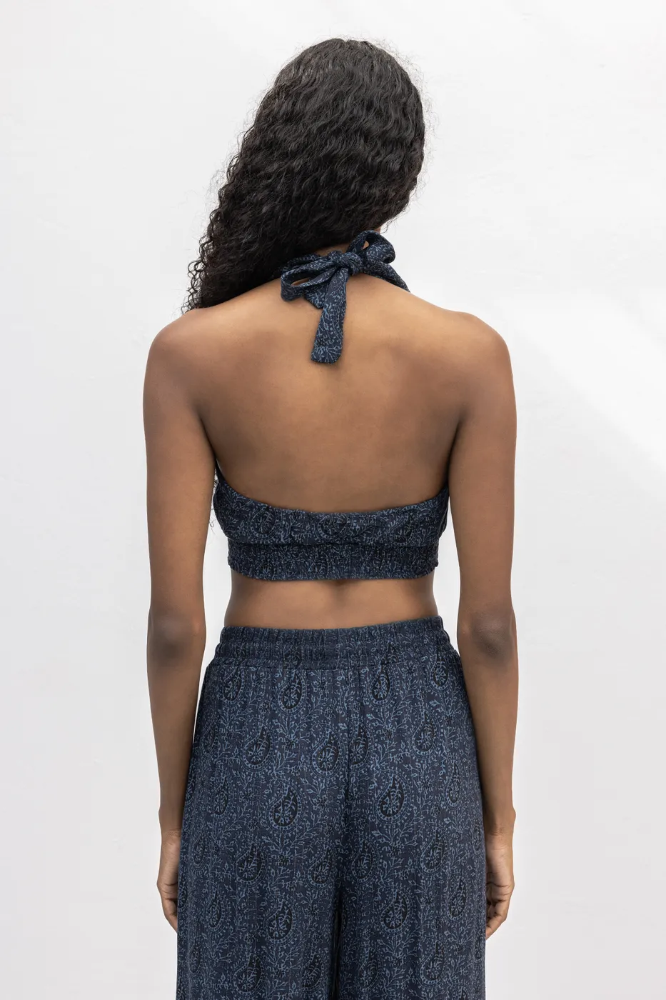 Bayan Lacivert Çapraz Boyundan Bağlı Büstiyer