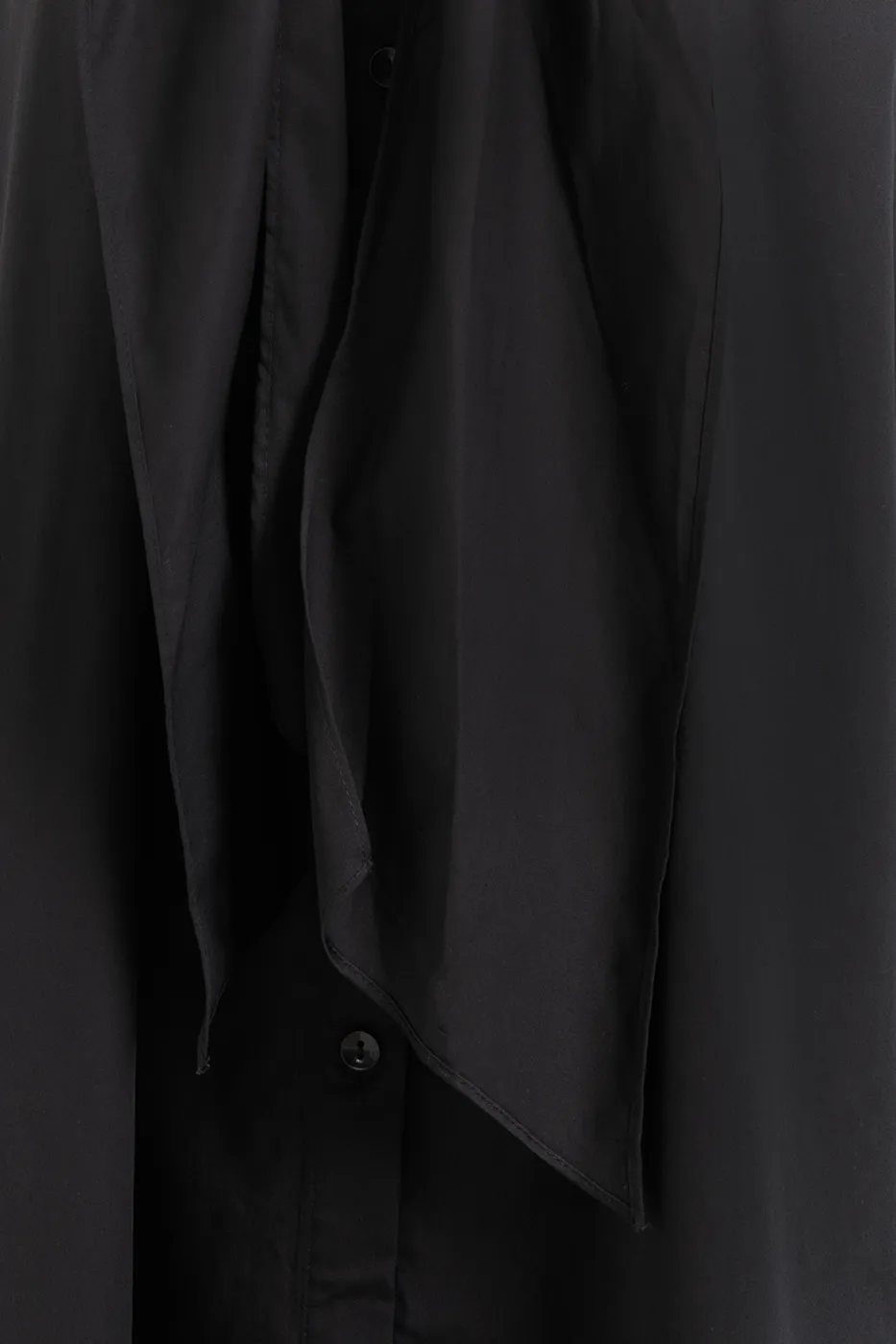 Bayan Siyah Cotton Midi  Gömlek Elbise