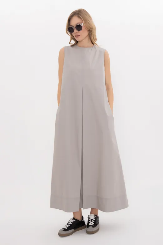 Bayan Taş Oversize Cotton Midi Elbise - BSL